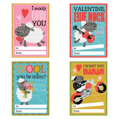 Sheep Shape Valentines - PR