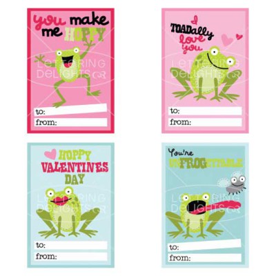 Frogs and Kisses - Valentines - PR