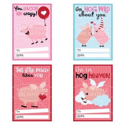 Hogs and Kisses - Valentines - PR
