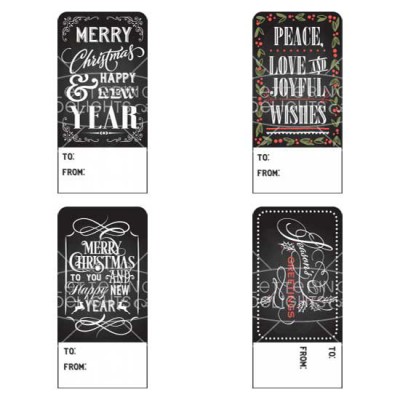 Chalked Holiday Tags - PR