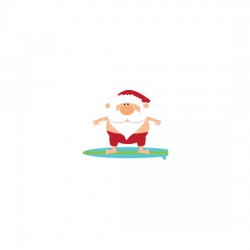 Warmest Wishes - Surfing Santa - CS