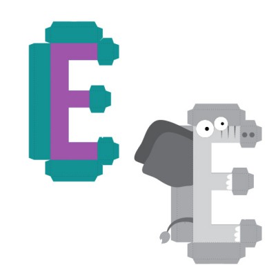 Animal Alphabet E - CP