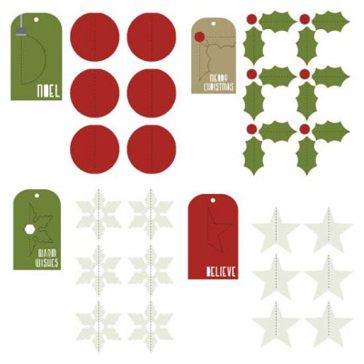 Simply Christmas - 3D Tags - CP
