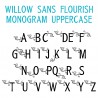 PN Willow Sans Flourish Monogram - FN - Sample 1