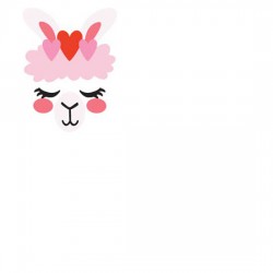 Llama Love - Face - CS
