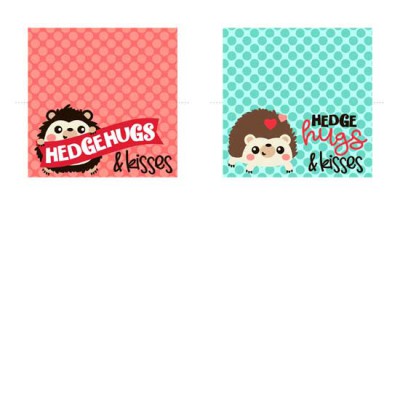 Hedge Hugs - Kisses Bag Topper - PR