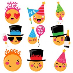Holiday Emojis - New Years - GS