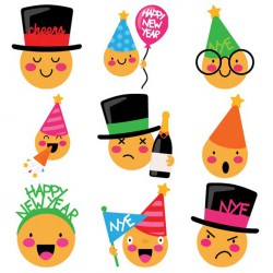 Holiday Emojis - New Years - CS