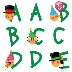 Holiday Emojis - New Years - AL