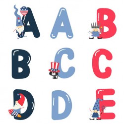 Summer Gnomes - Patriotic - AL