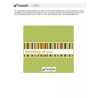 Thinking of You Stripes - Candy Bar Wrapper - PR