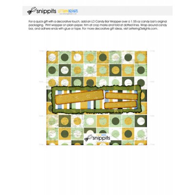 Green Happy Birthday - Candy Bar Wrapper - PR