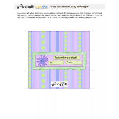 You're the Greatest - Candy Bar Wrapper - PR