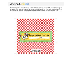 Happy Holidays to Moo - Candy Bar Wrapper - PR