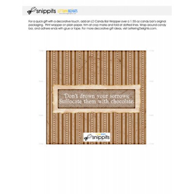 Suffocate with Chocolate - Candy Bar Wrapper - PR