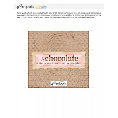 Chocolate in Mouth - Candy Bar Wrapper - PR