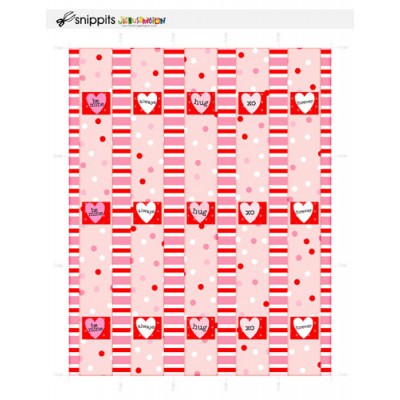 Conversation Hearts - Mini Candy Bar Wrappers - PR