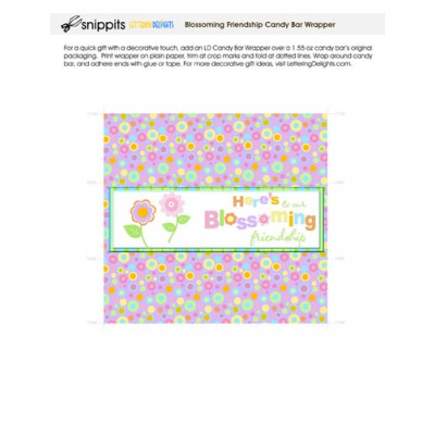 Blossoming Friendship - Candy Bar Wrapper - PR
