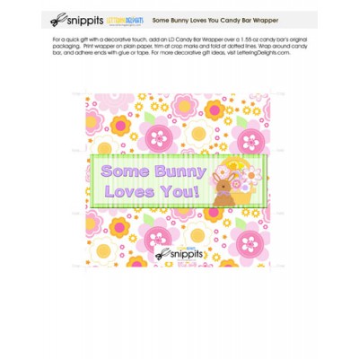 Some Bunny Loves You - Candy Bar Wrapper - PR