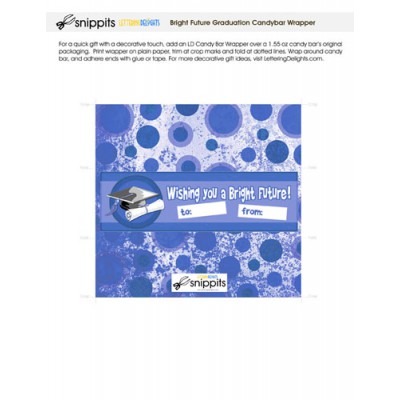 Bright Future Graduation Blue - Candy Bar Wrapper - PR