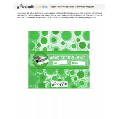 Bright Future Graduation Green - Candy Bar Wrapper - PR