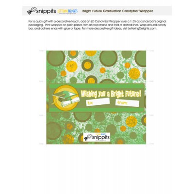 Bright Future Graduation Green Gold - Candy Bar Wrapper - PR