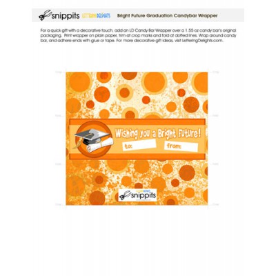 Bright Future Graduation Orange - Candy Bar Wrapper - PR