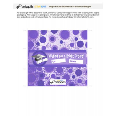 Bright Future Graduation Purple - Candy Bar Wrapper - PR