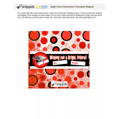 Bright Future Graduation Red Black White - Candy Bar Wrapper - PR