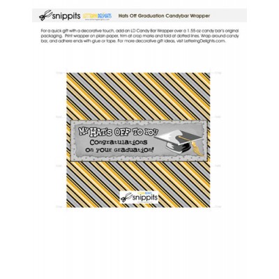 Hats Off Graduation - Candy Bar Wrapper - PR