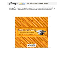 Hats Off Graduation Orange - Candy Bar Wrapper - PR