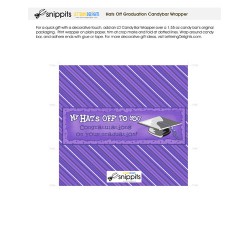 Hats Off Graduation Purple - Candy Bar Wrapper - PR