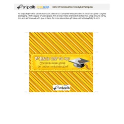Hats Off Graduation Yellow - Candy Bar Wrapper - PR