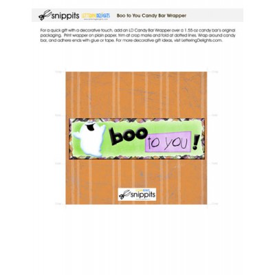 Boo to You - Candy Bar Wrapper - PR