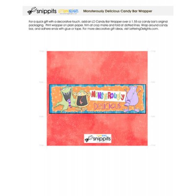 Monsterously Delicious - Candy Bar Wrapper - PR