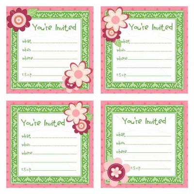 Flower Party Invitation - PR