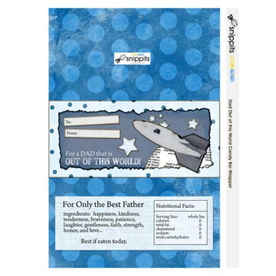 Dad Out of This World - Candy Bar Wrapper - PR