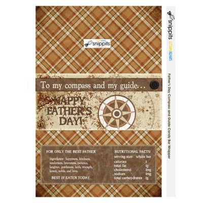 Father's Day Compass and Guide - Candy Bar Wrapper - PR