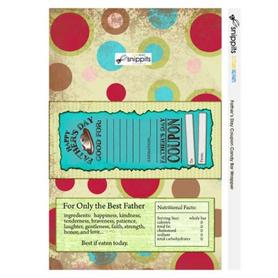 Father's Day Coupon - Candy Bar Wrapper - PR