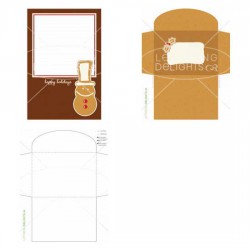 Gingerbread Snowman - Photo Card - PR