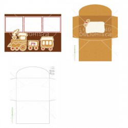 Gingerbread Train - Photo Card - PR