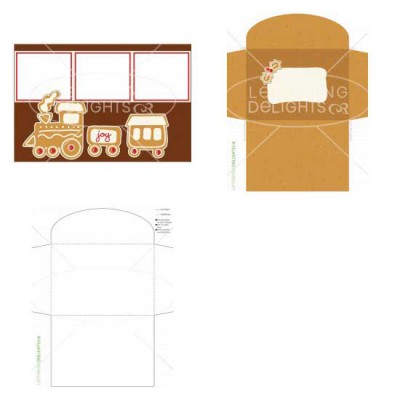 Gingerbread Train - Photo Card - PR