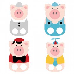 Three Pigs - Finger Puppets - CS