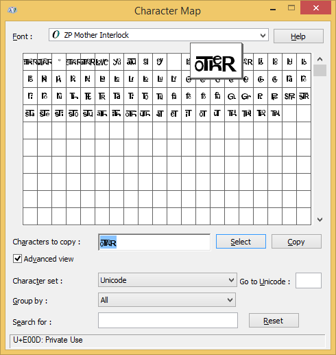 Using fonts with ligatures