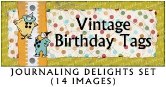 JD Vintage Birthday Tags