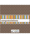 Congratulations Stripes Candy Bar Wrapper