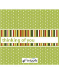 Thinking of You Stripes Candy Bar Wrapper