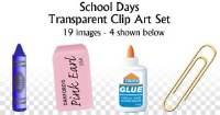 School Days Clip Art (PNG format)
