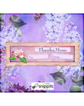 Lilac Thanks Mom Candy Bar Wrapper