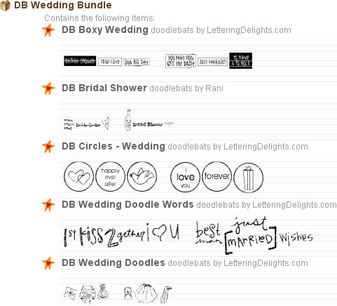 Wedding DoodleBats Bundle